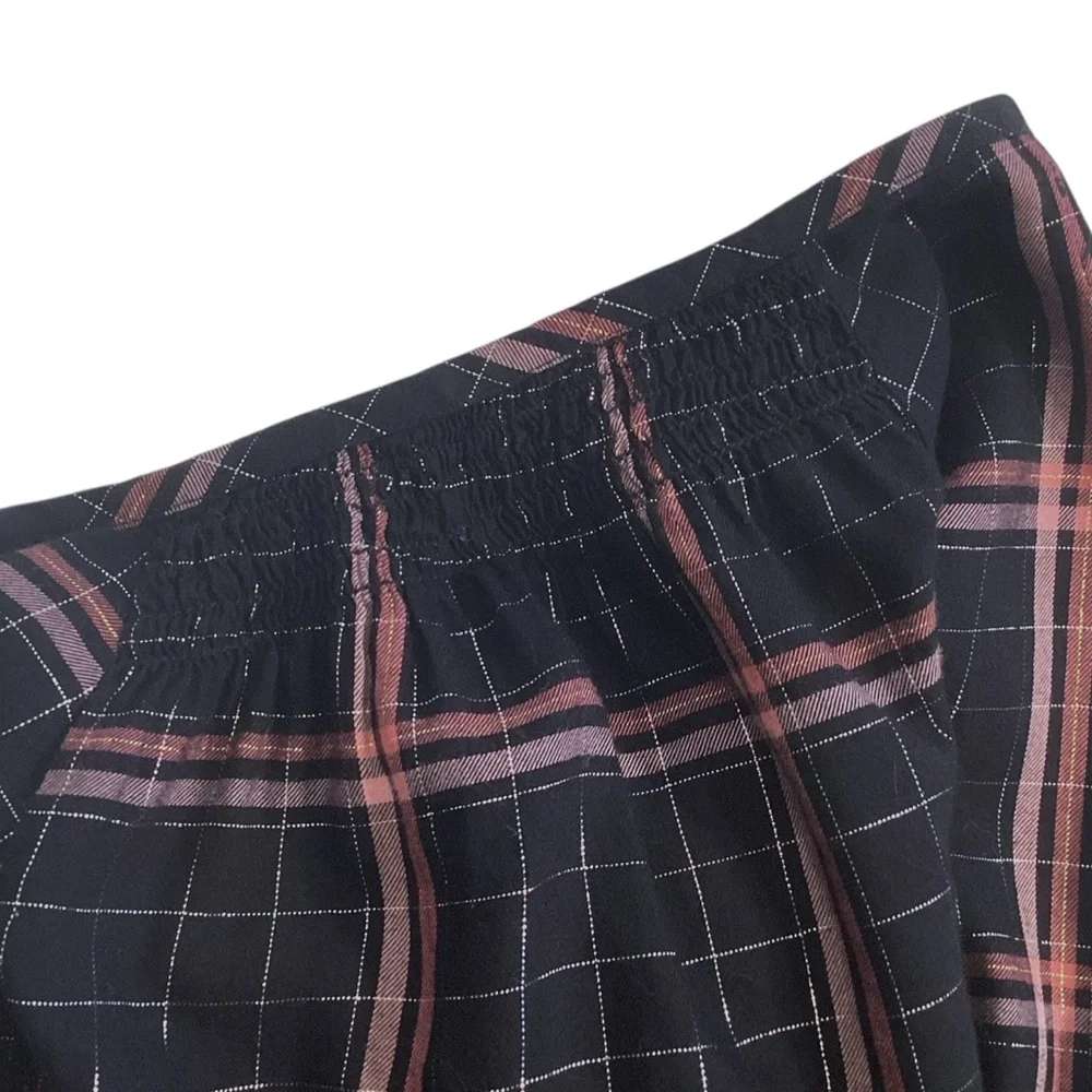 Old Navy Girl’s Black Plaid Metallic Thread Long Sleeve‎ Party Dress Size XL 14